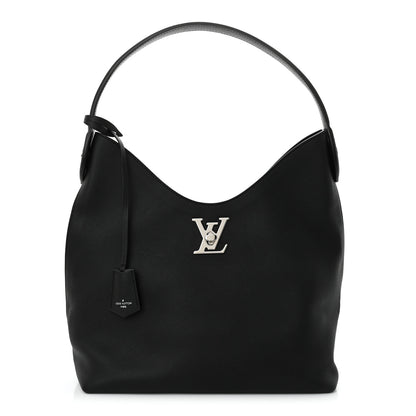 Louis Vuitton Calfskin Lockme Hobo Black 1 of 9