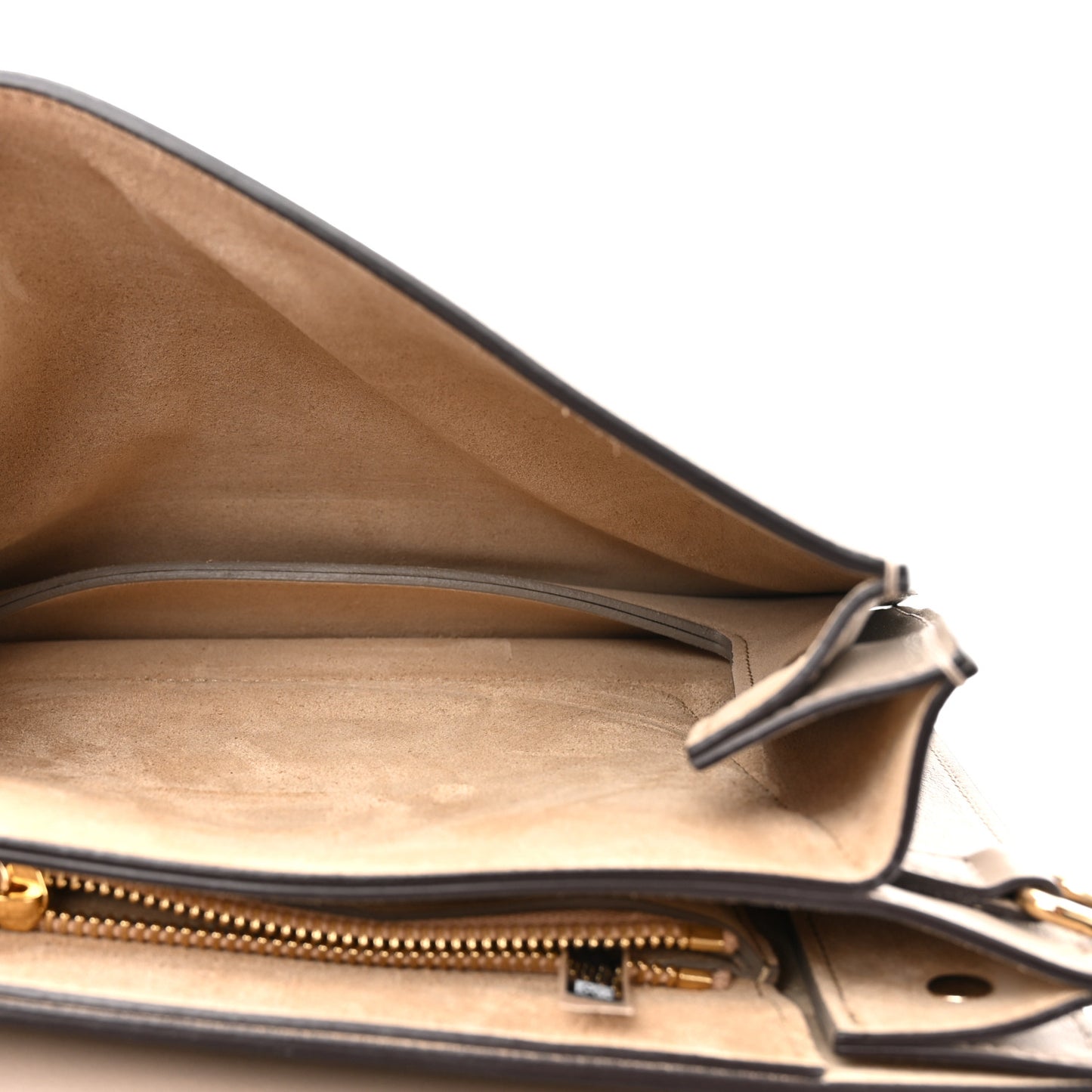 Suede Calfskin Small Faye Top Handle Bag Motty Grey