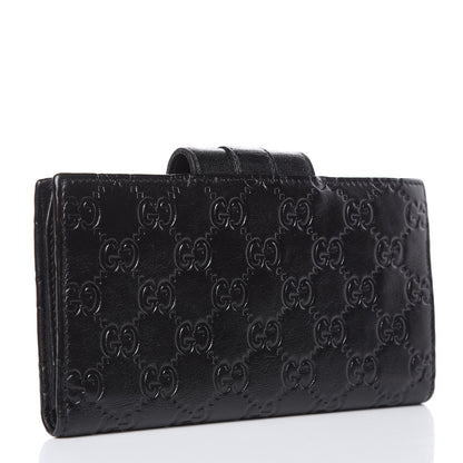 Gucci Guccissima Ladies Web Long Wallet Black 3 of 11
