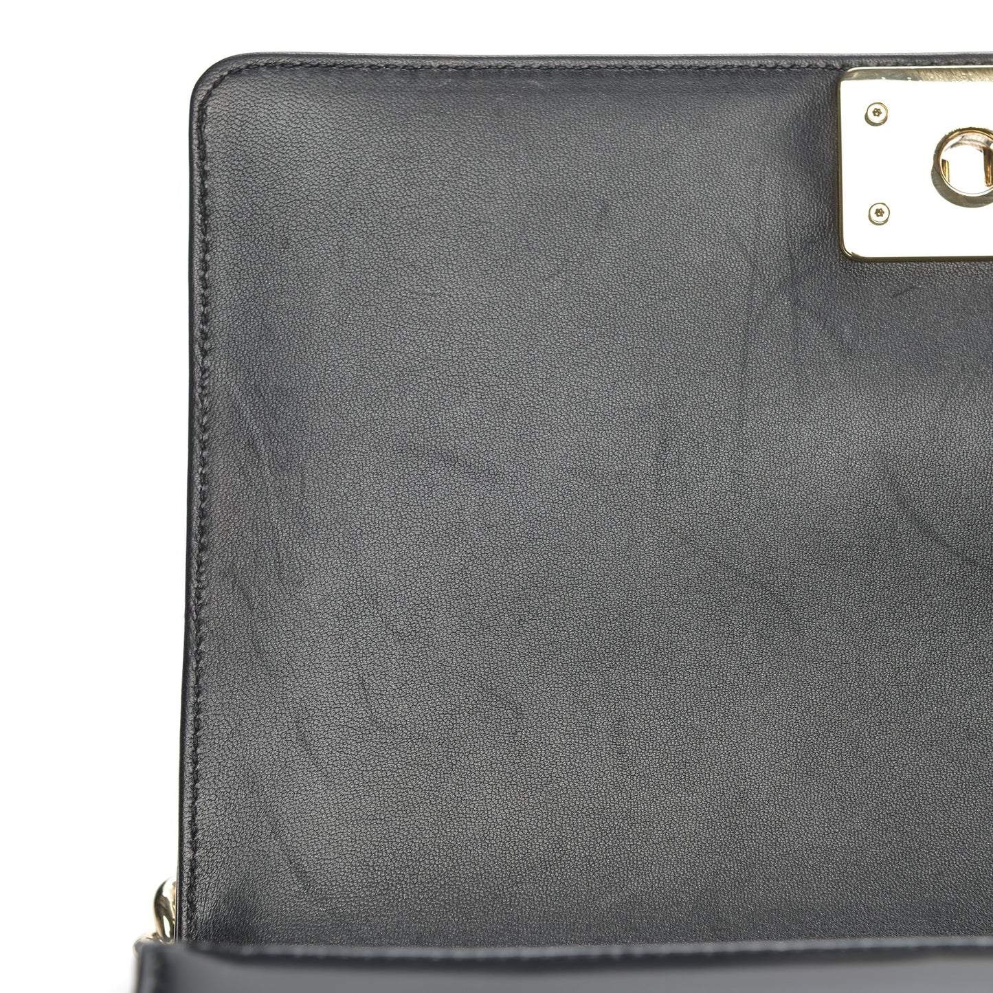 Iridescent Calfskin Quilted New Medium Boy Flap Black