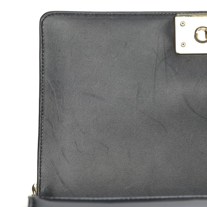 Chanel Iridescent Calfskin Quilted New Medium Boy Flap Black 8 of 8