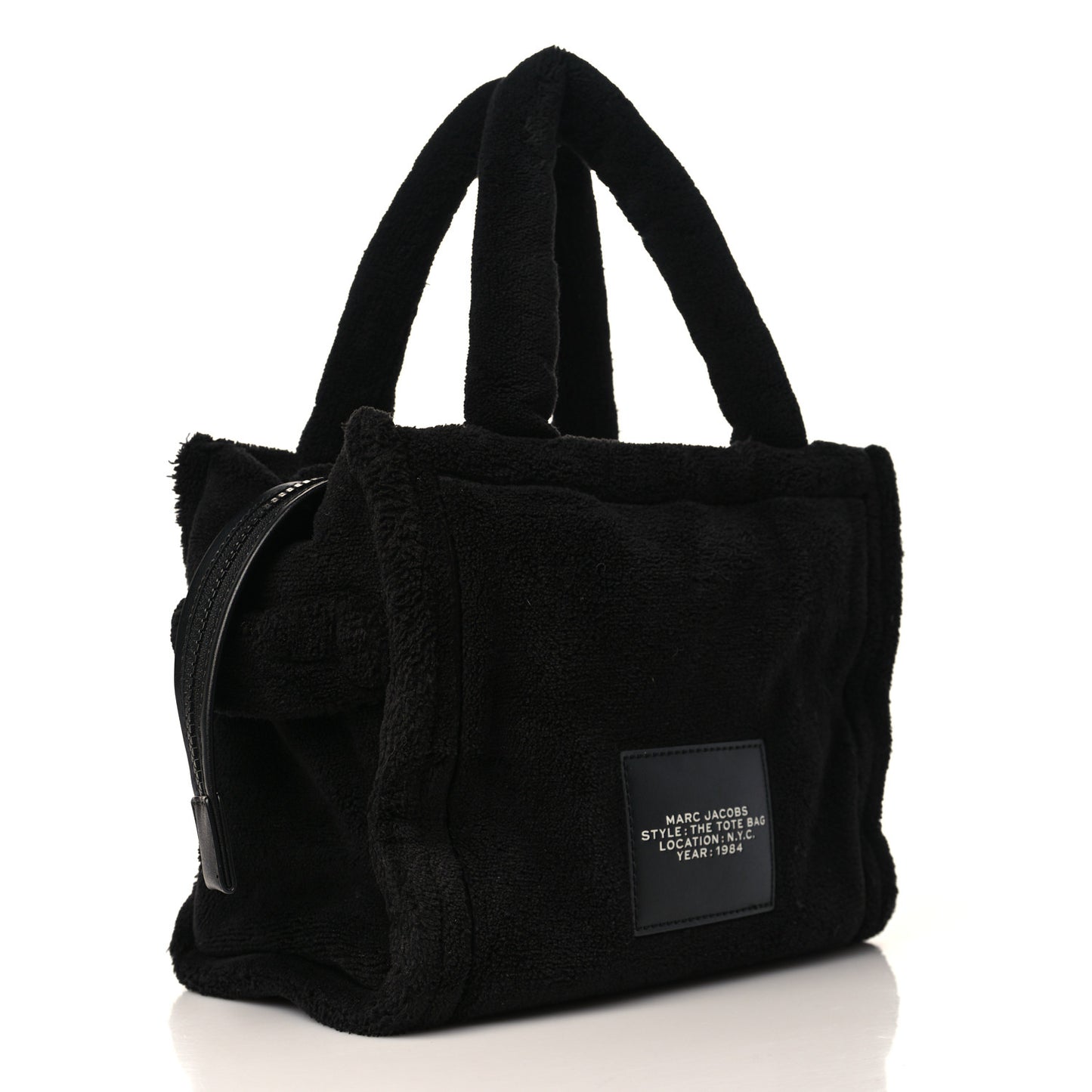 Polyester Mini Terry Tote Bag Black Nickel