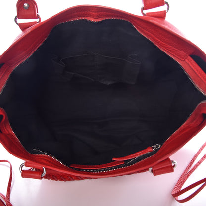 Balenciaga Vibrato Calfskin Classic Silver Hardware City Rouge Cerise 6 of 10