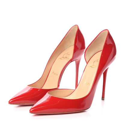 Christian Louboutin Patent Iriza 100 Pumps 37.5 Red 3 of 8
