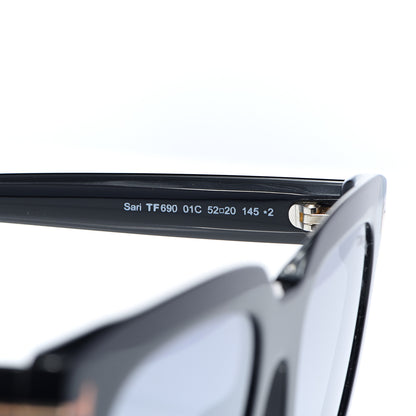 Tom Ford Square Sari TF690 Sunglasses Black 5 of 8