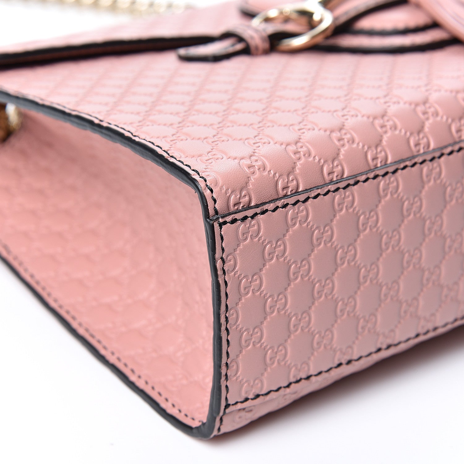 Gucci Microguccissima Medium Emily Chain Shoulder Bag Soft Pink 8 of 9