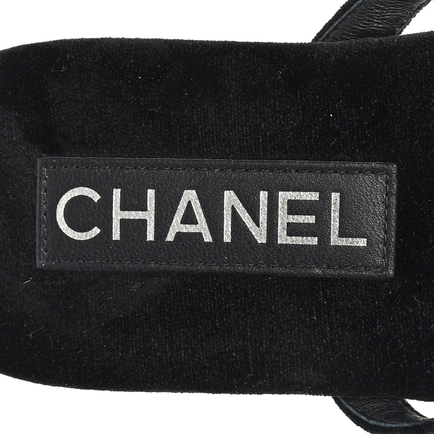 Velvet Crystal CC Thong Sandals 38 Black