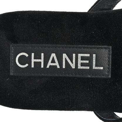 Chanel Velvet Crystal CC Thong Sandals 38 Black 8 of 9