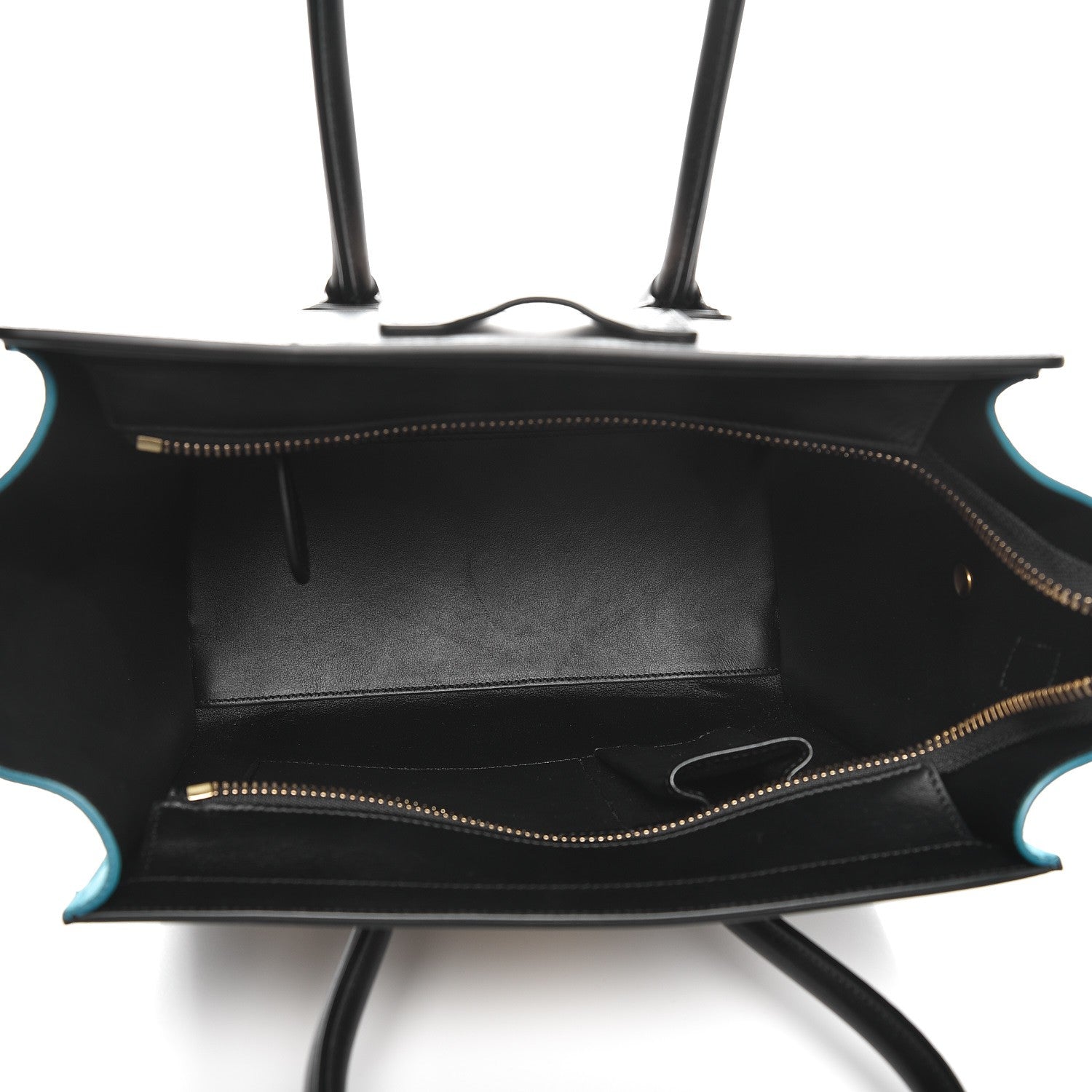 Celine Drummed Calfskin Micro Tri-Color Luggage Antarctic 5 of 9
