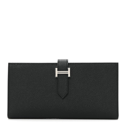 Hermes Epsom Bearn Gusset Wallet Black 1 of 12