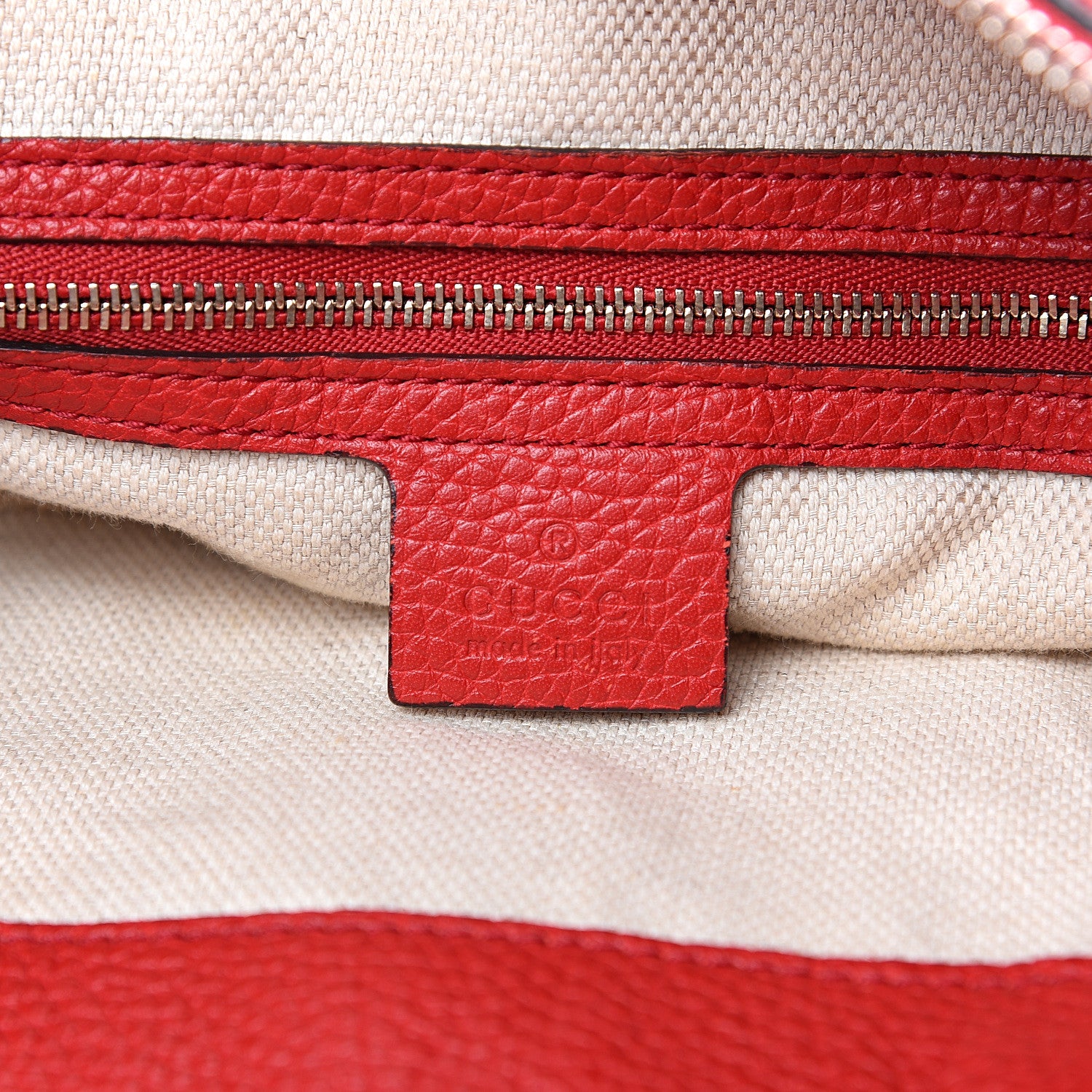 Gucci Pebbled Calfskin Large Soho Hobo Tabasco Red 5 of 13