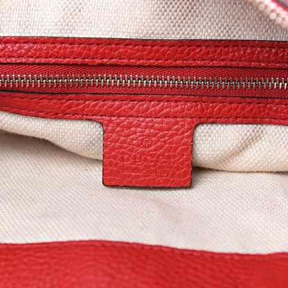 Gucci Pebbled Calfskin Large Soho Hobo Tabasco Red 5 of 13
