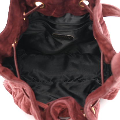 Chanel Suede Drawstring Bag Red 5 of 11