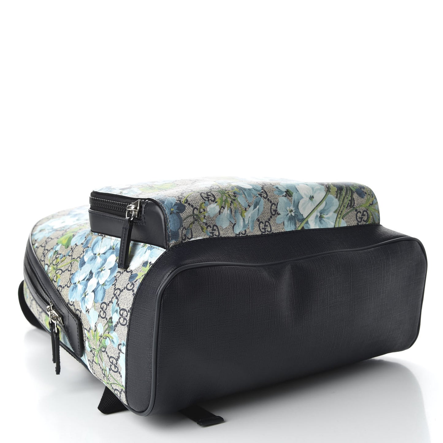 GG Supreme Monogram Blooms Medium Day Backpack Beige Blue Navy