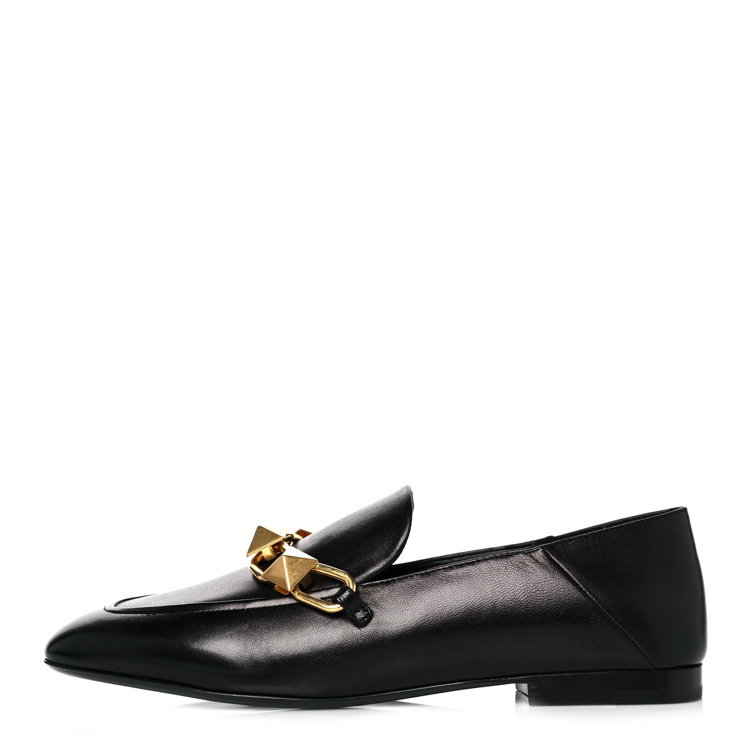Valentino Garavani Nappa Stud Sign Loafers 40 Black 1 of 9