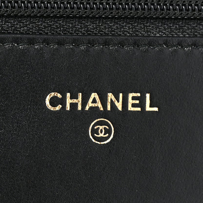 Chanel Orylag Lambskin Boy Wallet On Chain WOC Black 7 of 13