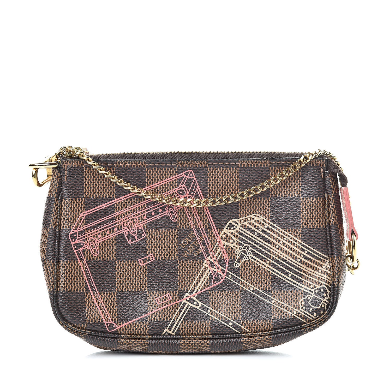 Damier Ebene 2014 Christmas Animation Mini Pochette Accessories