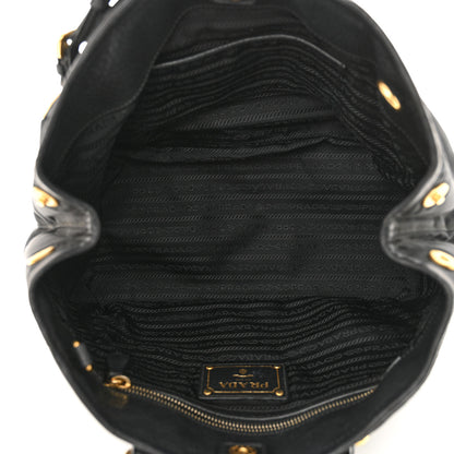 Prada Tessuto Nylon Vitello Daino Tote Black 5 of 10