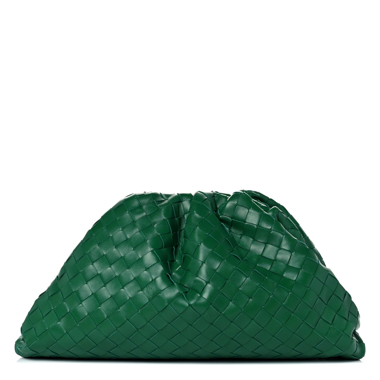 Nappa Maxi Intrecciato The Pouch Oversized Clutch Racing Green