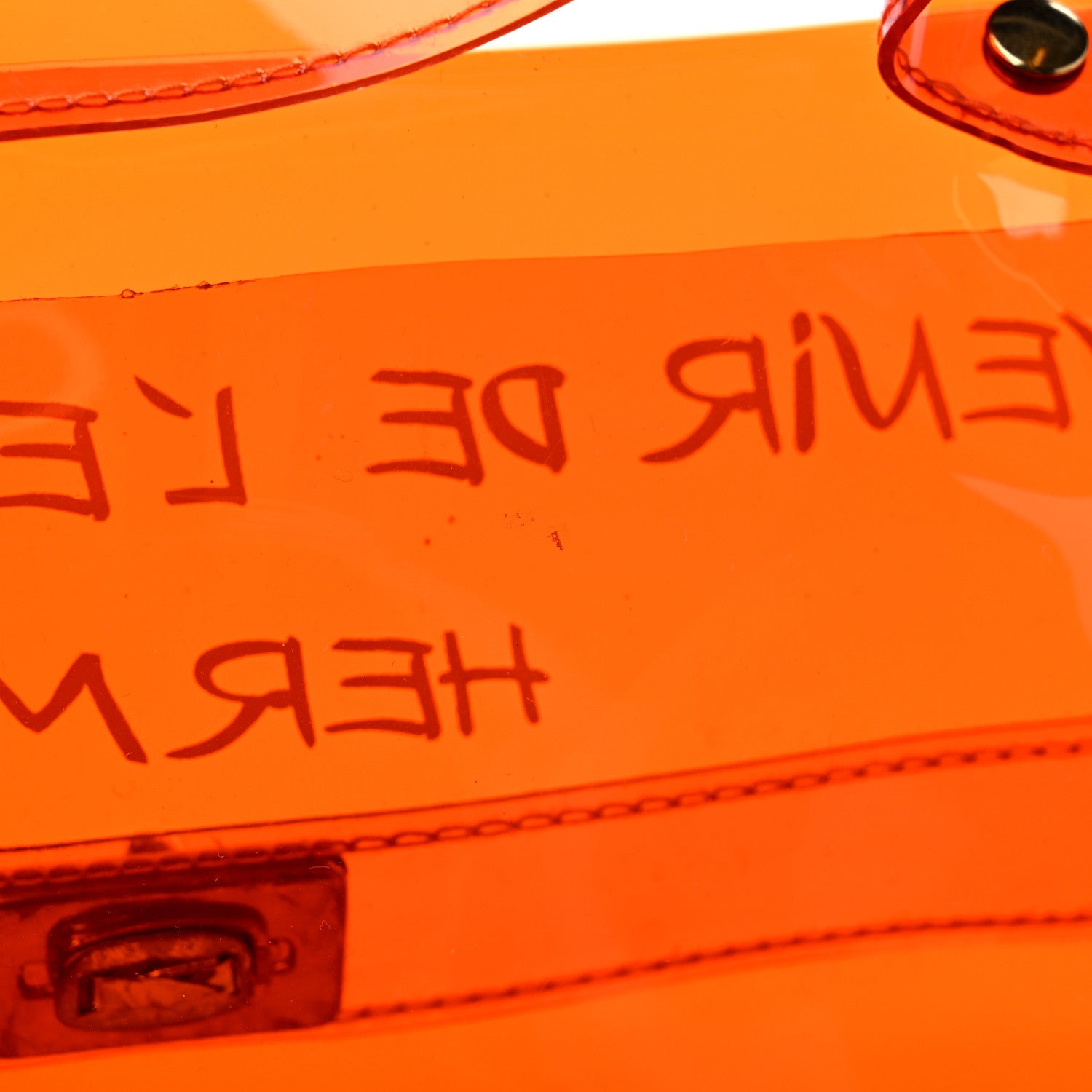 Hermes Vinyl Souvenir De L'Exposition Kelly Orange 11 of 11