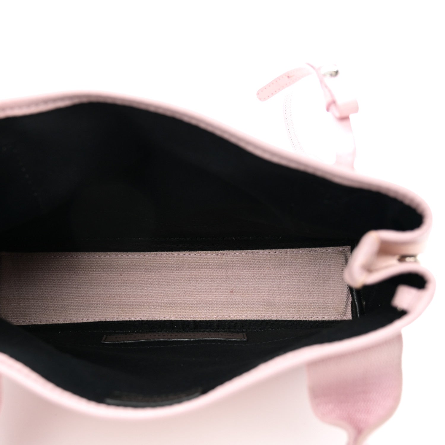 Balenciaga Cotton Canvas Satin Calfskin Navy Cabas XS Pink 6 of 14