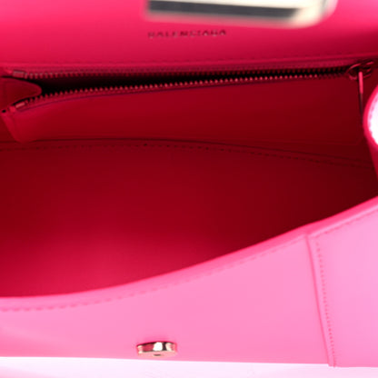 Balenciaga Shiny Box Calfskin Small Hourglass Top Handle Bag Fluo Pink 5 of 9