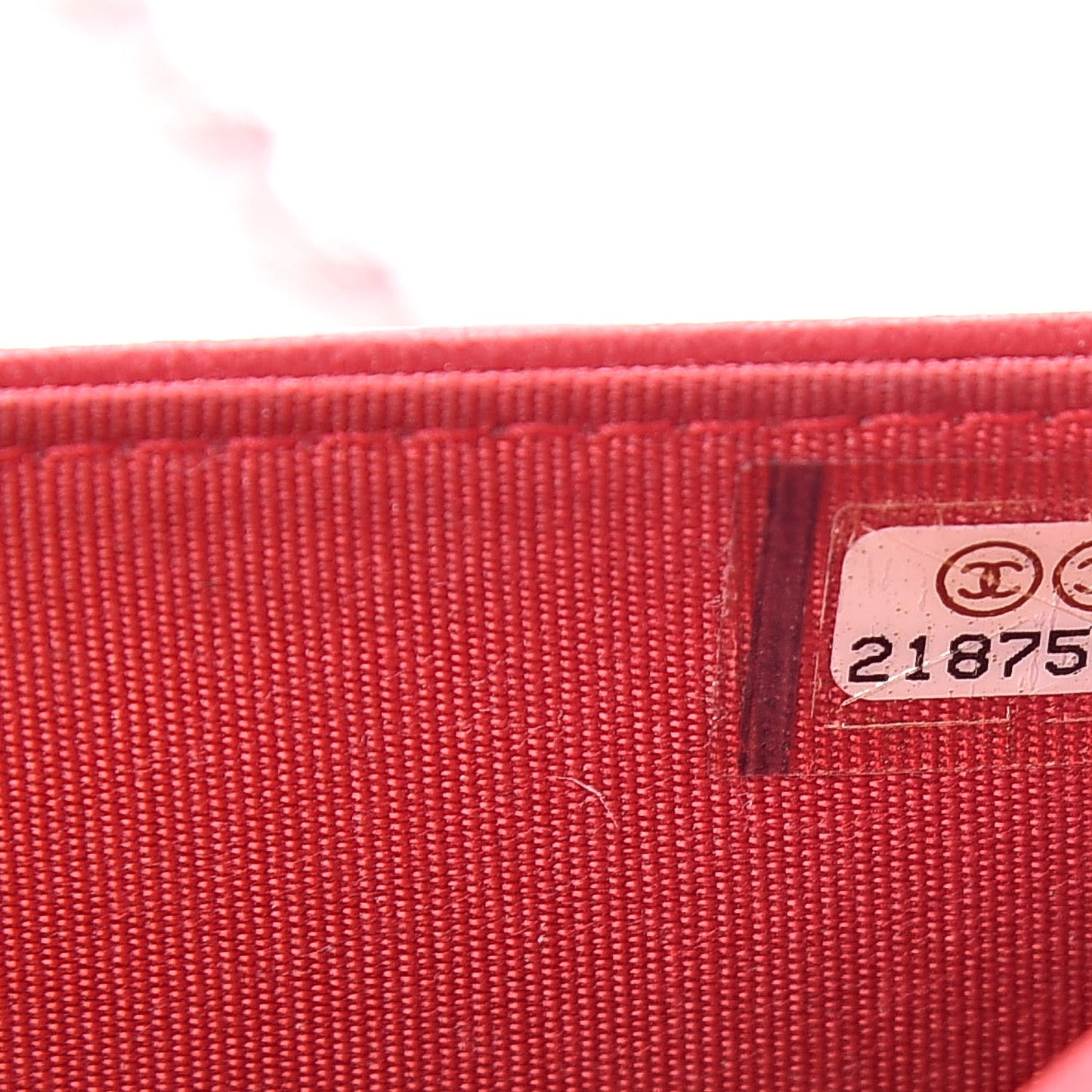 Goatskin Quilted Diamond CC Wallet On Chain WOC Red