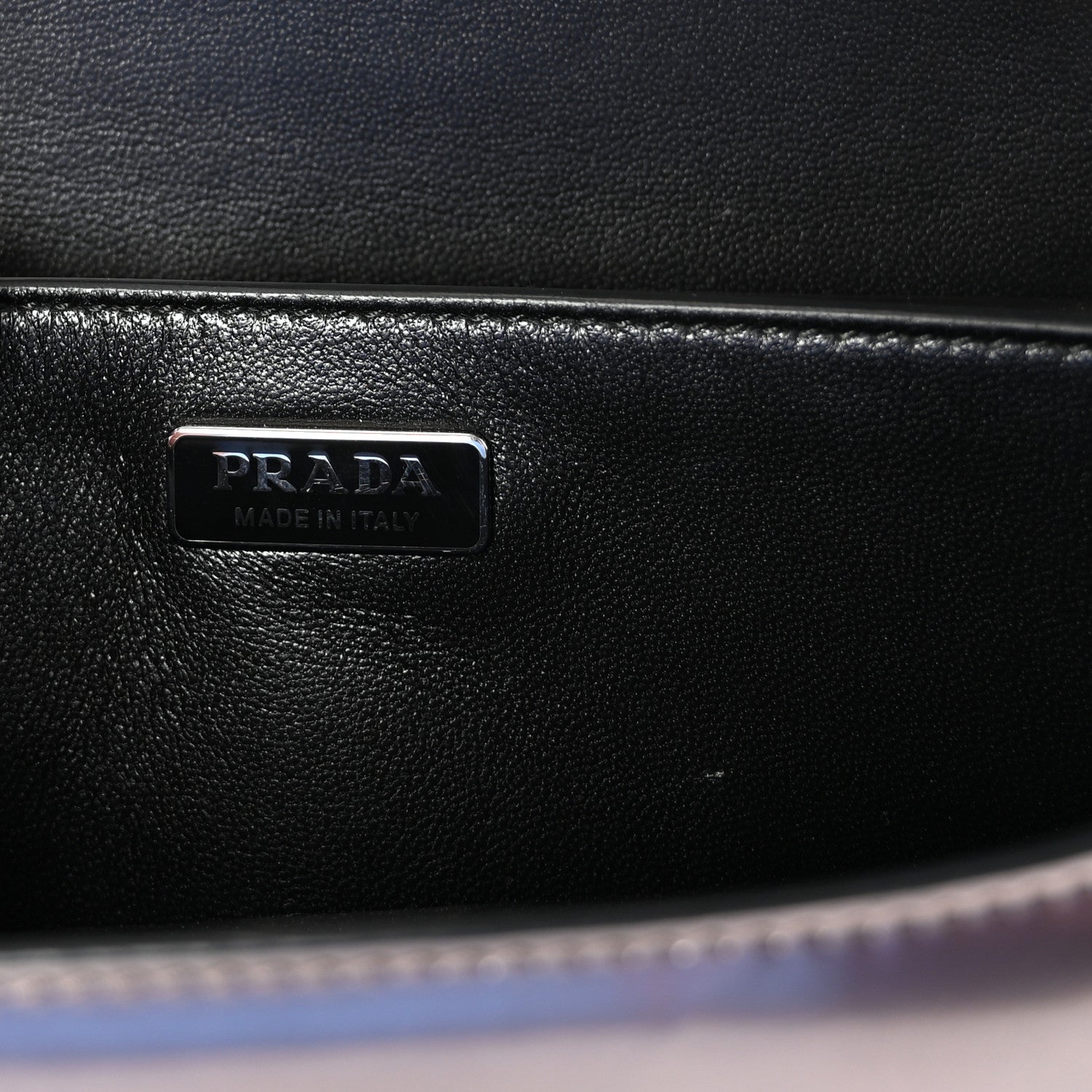 Prada Metallic Vitello Calfskin Cahier Bag Ferro Cuoio 6 of 9