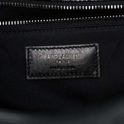 Saint Laurent Crinkled Calfskin Matelasse Monogram Medium Niki Chain Satchel Black 6 of 13