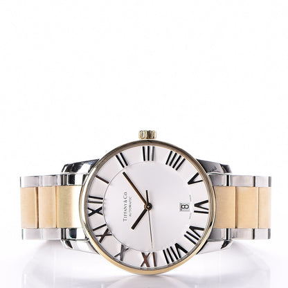 Tiffany Stainless Steel 18K Yellow Gold 37mm Atlas 3-Hand Automatic Watch 3 of 7
