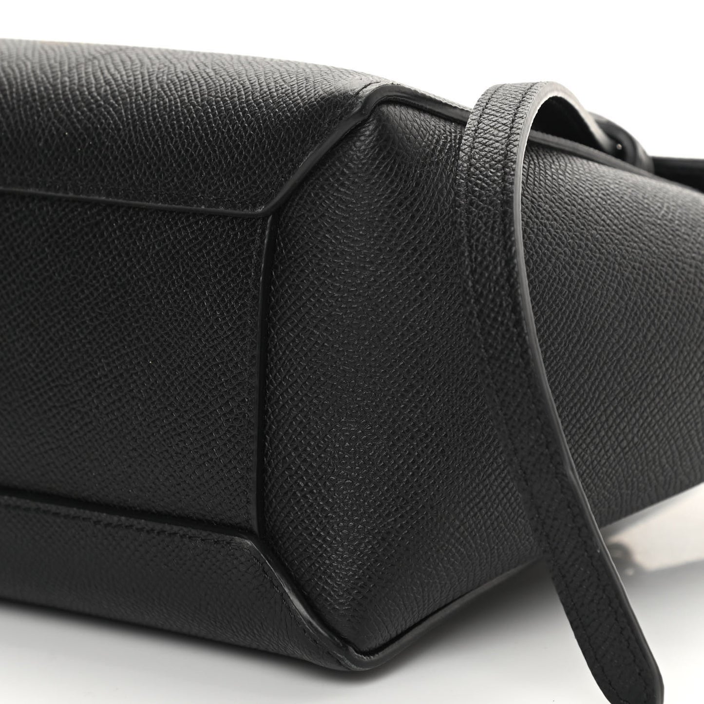 Grained Calfskin Nano Belt Bag Black