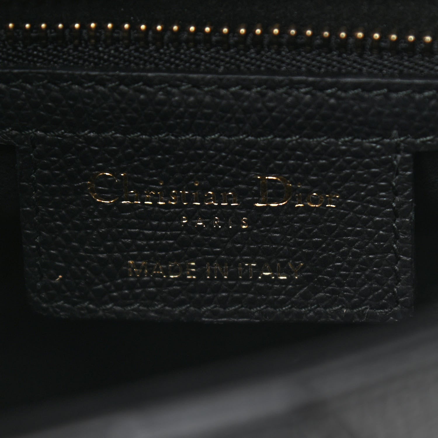 Christian Dior Grained Calfskin Saddle Bag Black 6 of 11