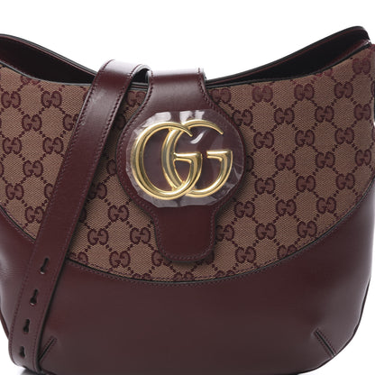 Gucci GG Monogram Calfskin Medium Arli Shoulder Bag Sahara Rubino Chardonnay 7 of 9