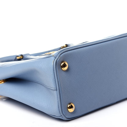 Prada Saffiano Galleria Mini Double Zip Tote Aviazione 8 of 11