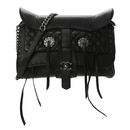 Chanel Calfskin Quilted Large Ride My Bag Messenger Black 1 of 10