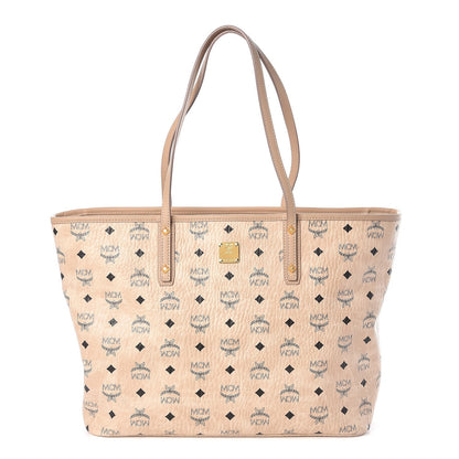 MCM Visetos Medium Anya Shopping Tote Beige 1 of 6