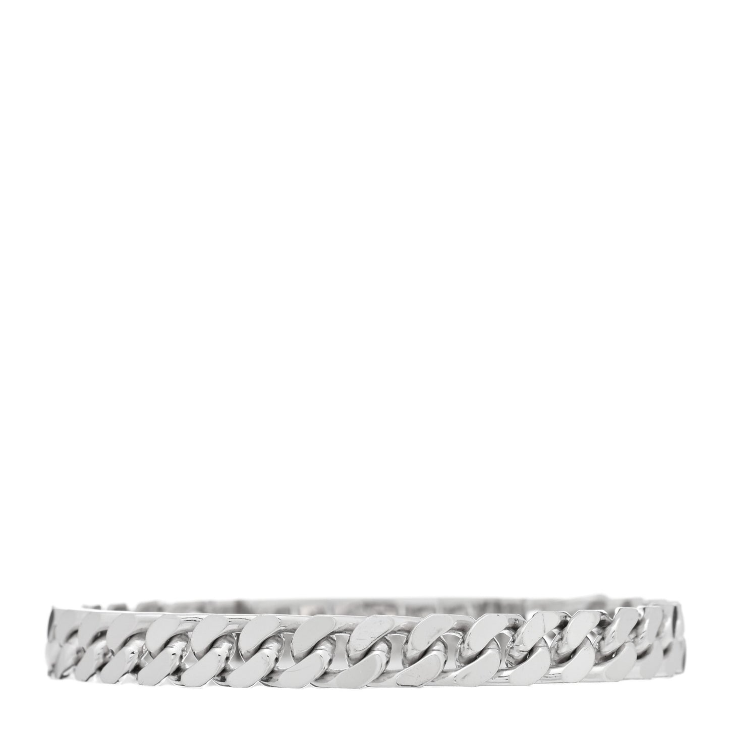 18K White Gold Diamond TPM Kelly Gourmette Bracelet SH
