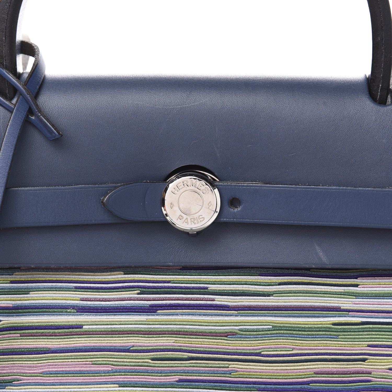 Hermes Barenia Vibrato Herbag 30 PM Indigo 9 of 10