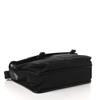 Prada Tessuto Nylon Saffiano Logo Messenger Bag Black 3 of 8