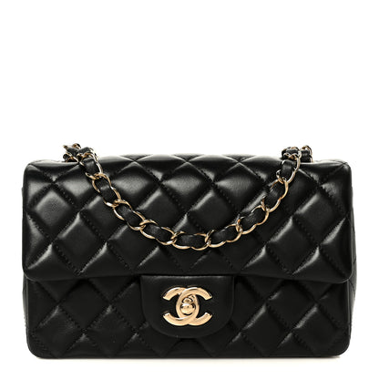 Chanel Lambskin Quilted Mini Rectangular Flap Black 1 of 11