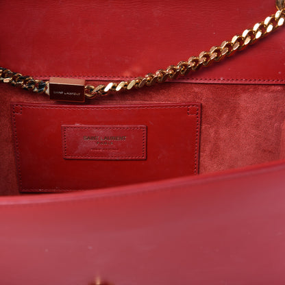 Saint Laurent Smooth Calfskin Medium Classic Monogram Kate Tassel Satchel Lipstick Red 8 of 9