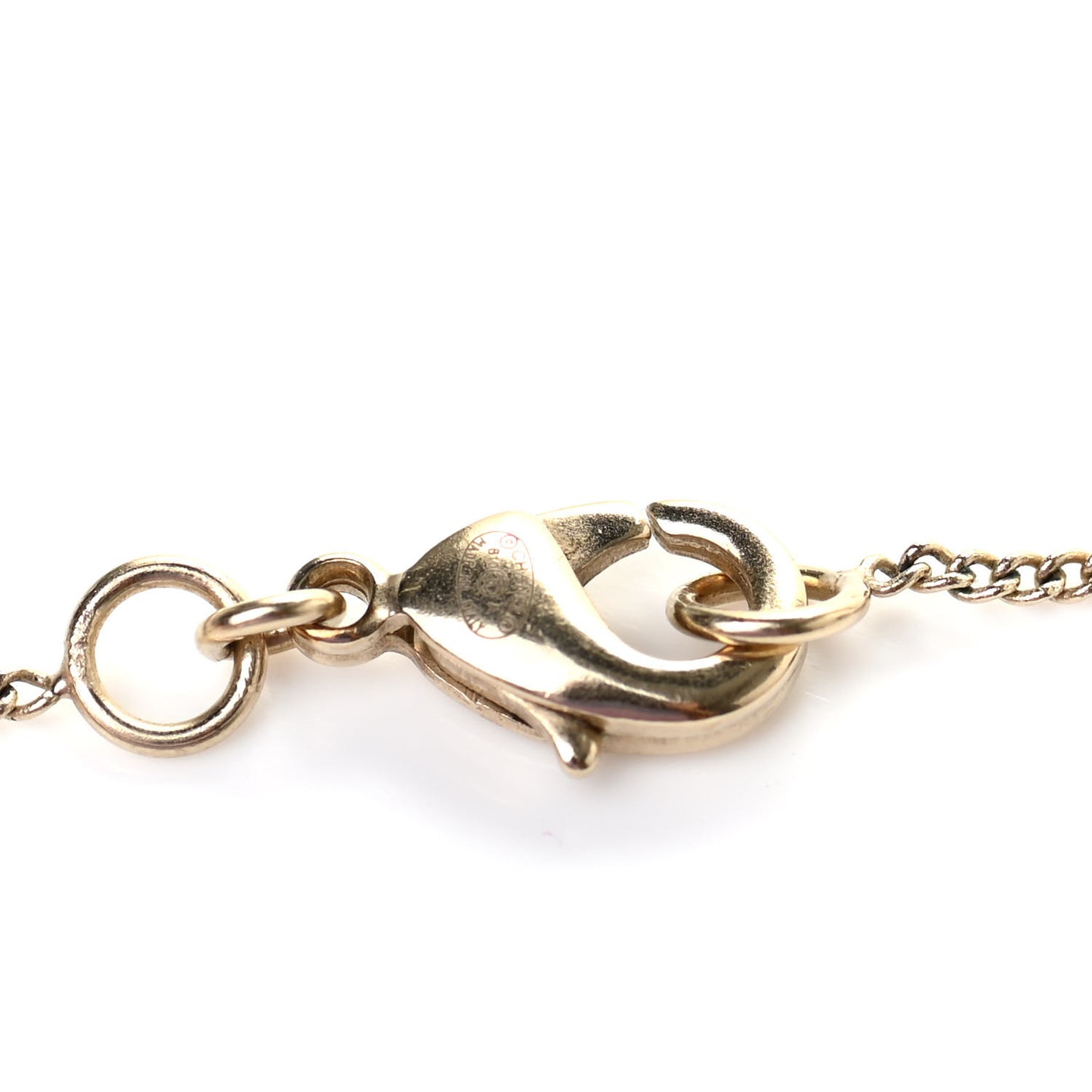 Baguette Crystal CC Necklace Gold