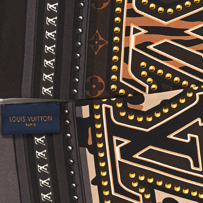 Louis Vuitton Silk Monogram LV World Bandeau Brown 3 of 3