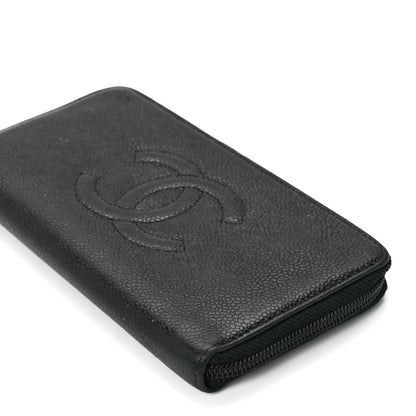 Chanel Caviar Large Timeless CC Zip Around Wallet Black 12 of 12