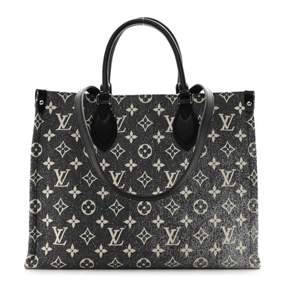 Louis Vuitton Monogram Jacquard Denim Onthego MM Bleu 1 of 10