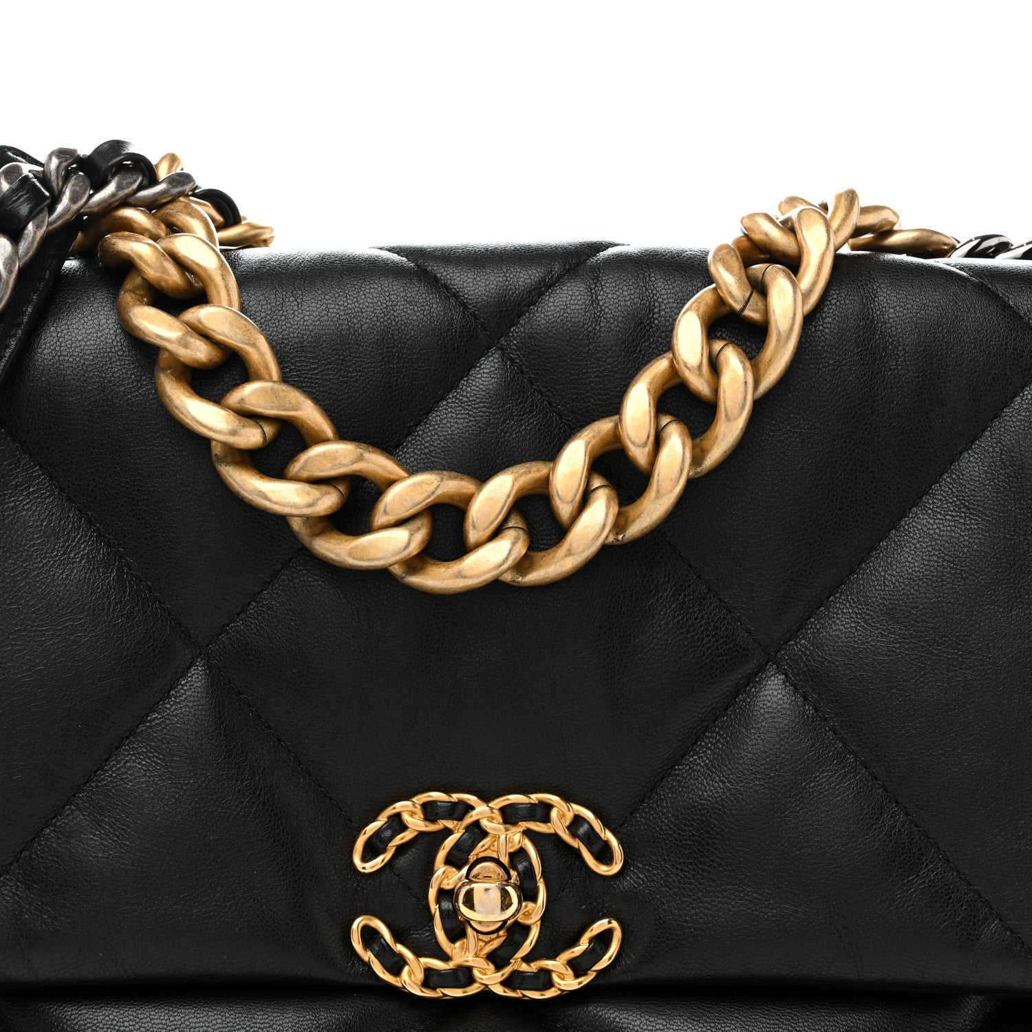 Chanel Lambskin Quilted Large Chanel 19 Flap Black 8 of 11