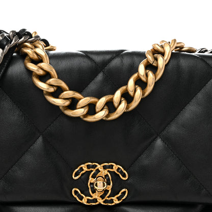 Chanel Lambskin Quilted Large Chanel 19 Flap Black 8 of 11