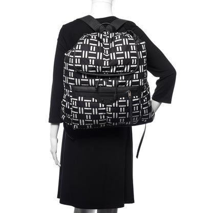 Balenciaga Nylon Rubber Printed S Traveler Backpack Black White 2 of 10