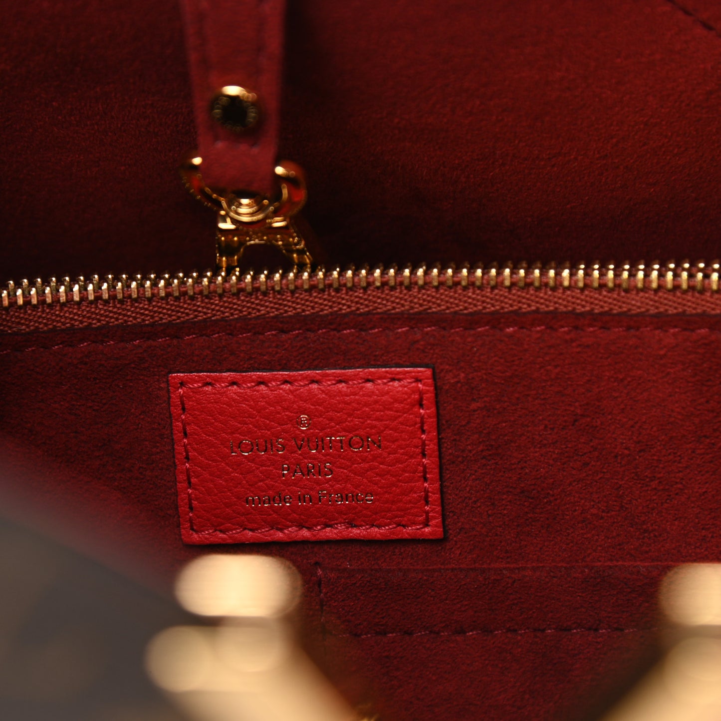 Calfskin Monogram Kimono Tote Cherry