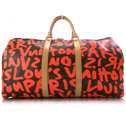 Louis Vuitton Monogram Graffiti Keepall 50 Orange 1 of 9
